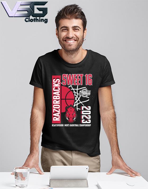 Arkansas Razorbacks 2023 NCAA Men's Basketball Tournament March Madness Sweet 16 T-Shirt