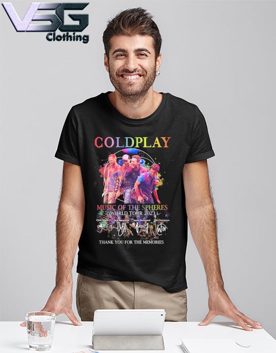 Coldplay Music Of The Spheres World Tour 2023 Thank You For The Memories  Signature Shirt - Limotees