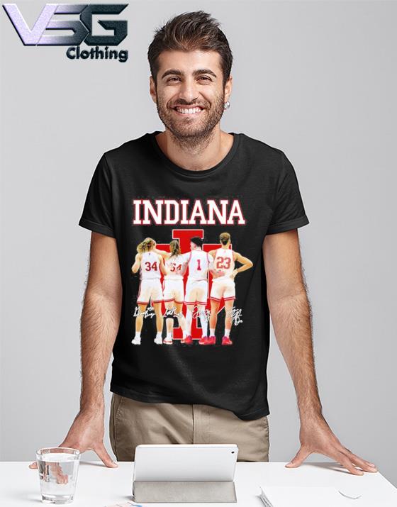 Indiana Men's and Women's Basketball players signatures shirt