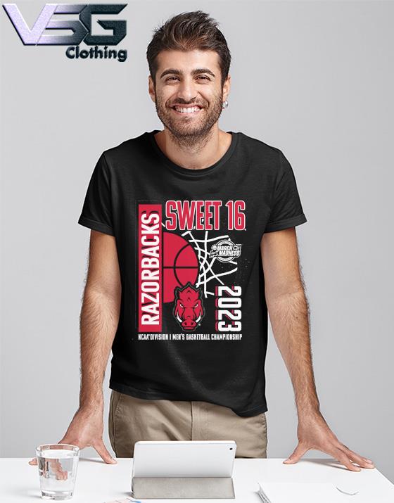 Official Arkansas Razorbacks 2023 NCAA Men's Basketball Tournament March Madness Sweet 16 T-Shirt