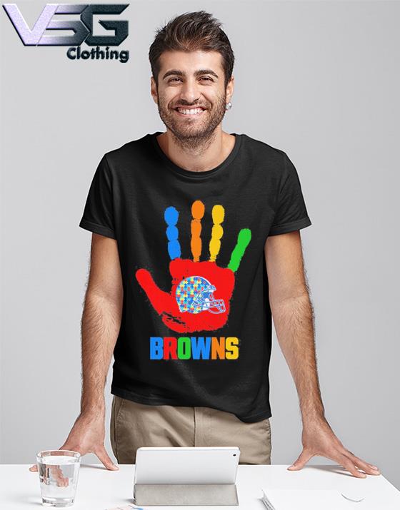 Official Cleveland Browns Hand Autism 2023 Nfl Shirt