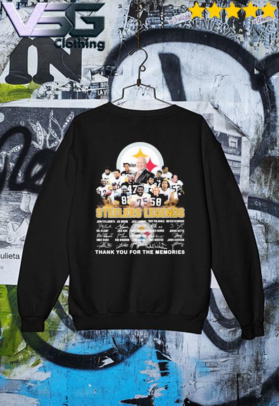 Official pittsburgh Steelers legends thank you for the memories signatures  T-shirt, hoodie, tank top, sweater and long sleeve t-shirt