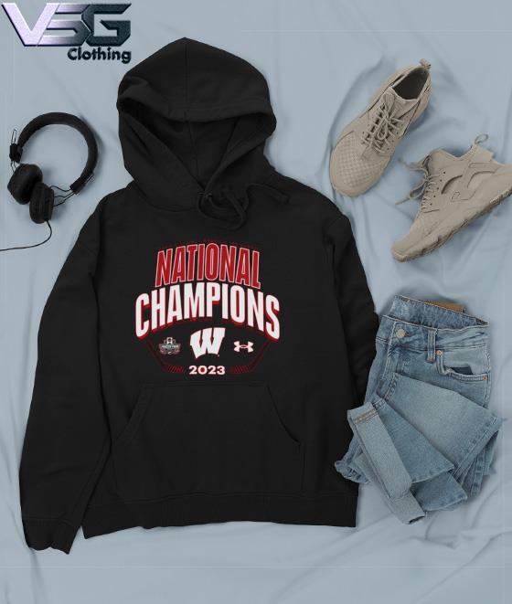 Wisconsin Badgers Under Armour Red 2023 Women's Hockey National Champions T-s Hoodie
