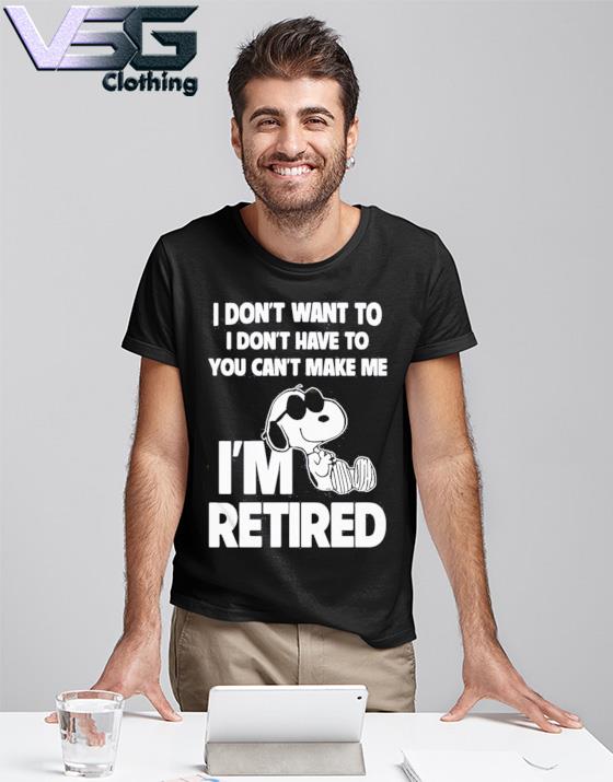 snoopy retired t shirt