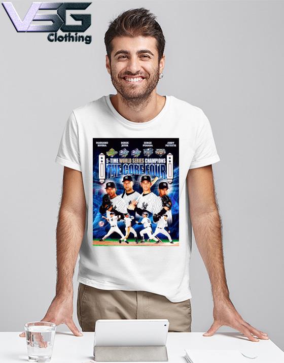 The New York Yankees Core Four! Derek Jeter, Mariano Rivera, Andy Pettitte,  and Jorge Posada legend photo shirt, hoodie, sweater, long sleeve and tank  top