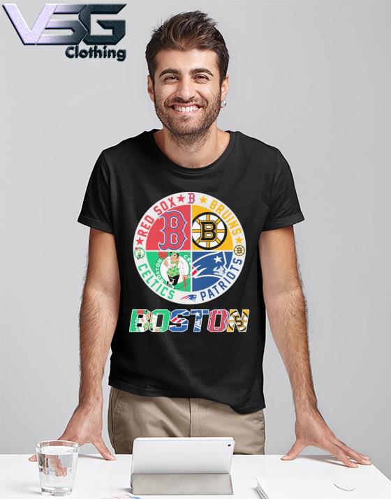 Official Boston sports teams logo Bruins, Patriots, Red Sox and Celtics  Shirt, hoodie, sweater, long sleeve and tank top