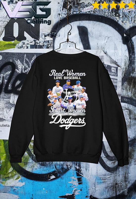 LA Dodgers Real Women Love Baseball Smart Women Love The Dodgers Signatures  Shirt - Teespix - Store Fashion LLC