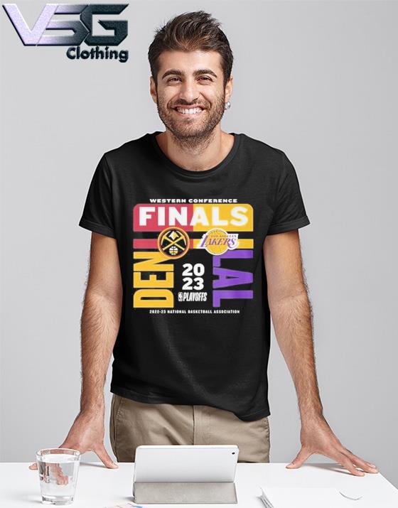 Nba 2023 Western Conference Finals Match Up Denver Nuggets Vs Los Angeles Lakers  T-shirt