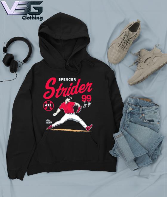 Atlanta Braves Spencer Strider Men's Cotton T-Shirt - Heather Gray - Atlanta | 500 Level Major League Baseball Players Association (MLBPA)