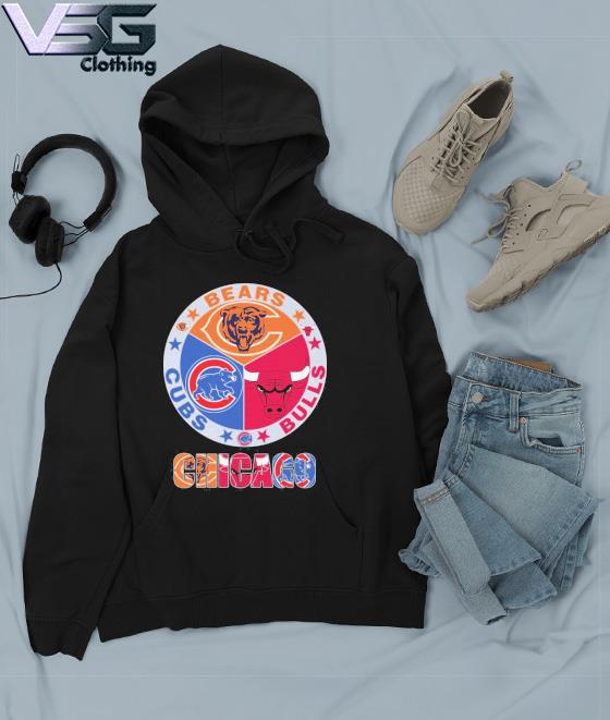 Official Chicago Cubs, Bears and Bulls official logo shirt, hoodie,  sweater, long sleeve and tank top