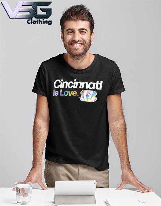 Cincinnati Bengals Is Love City Pride Team Logo Shirt - Bring Your
