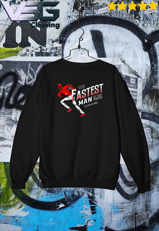 Rotowear Fastest Man in The World Shirt | Elly de La Cruz Cincinnati Baseball 2XL