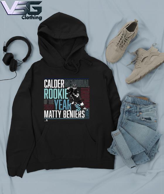 Matty Beniers Seattle Kraken 2023 Calder Trophy Winner Shirt