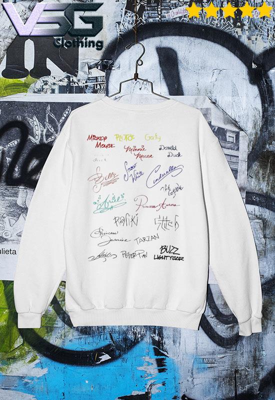 Mickey Mouse And Friends Characters Signatures Shirt hoodie