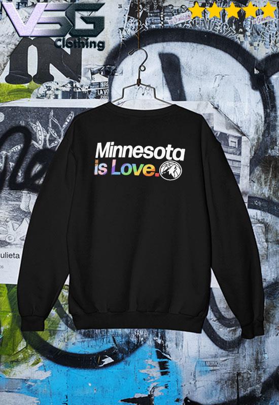 Minnesota Timberwolves is love city pride team logo shirt, hoodie