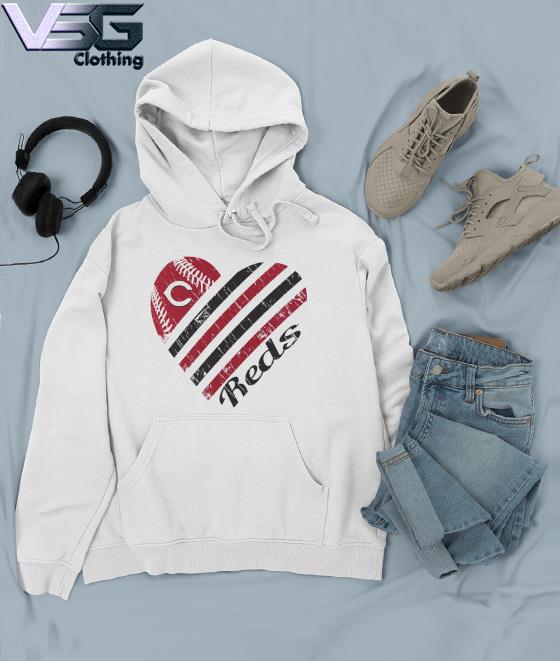 Cincinnati Reds G-III 4Her Carl Banks White Heart Shirt, hoodie, sweater,  long sleeve and tank top