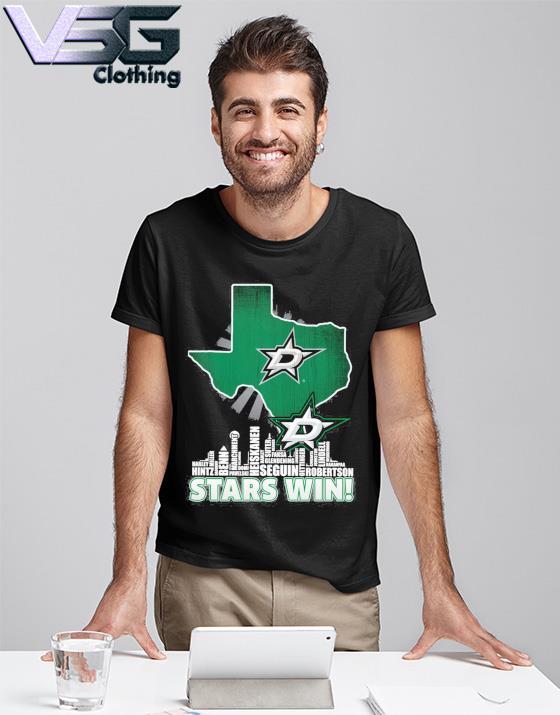 Dallas Stars city skyline players names Stars Win 2023 Logo shirt