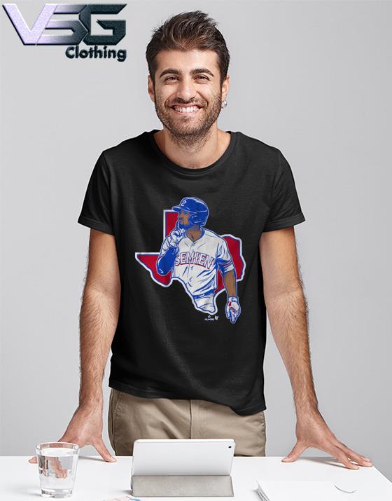 BreakingT Men's Texas Rangers Marcus Semien 'Don't Mess' Graphic T-Shirt