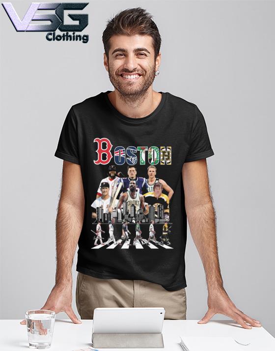 Boston Celtics Bruins Red Sox and New England Patriots abbey road shirt,  hoodie, sweatshirt and tank top