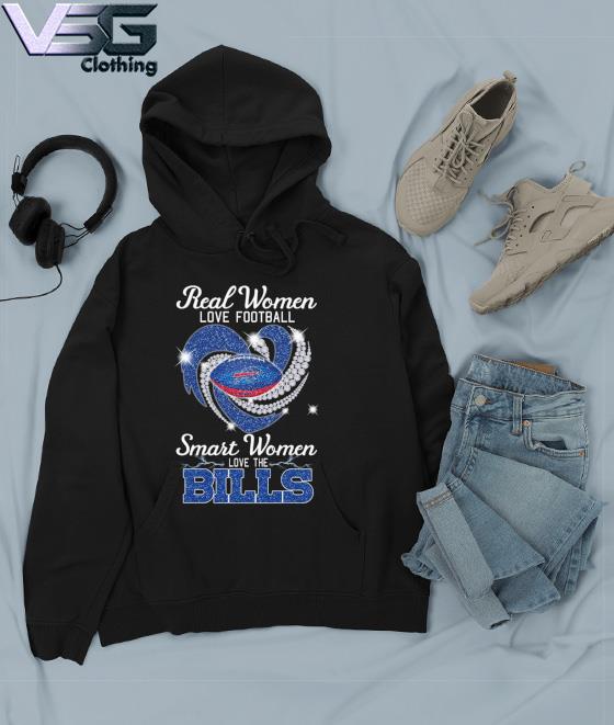 Real women love football smart women love the Buffalo Bills diamond heart  2023 shirt, hoodie, sweater, long sleeve and tank top