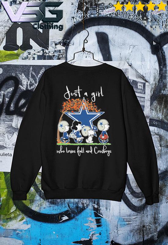 Official just A Girl Who Love Fall And Dallas Cowboys Peanuts Snoopy Tshirt,  hoodie, sweater, long sleeve and tank top