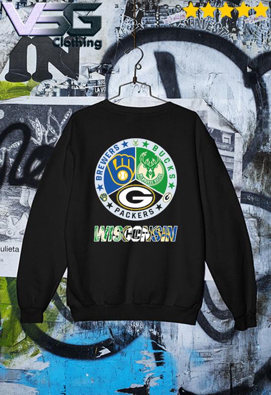 Wisconsin Green Bay Packers Brewers Milwaukee Bucks 2023 t-shirt