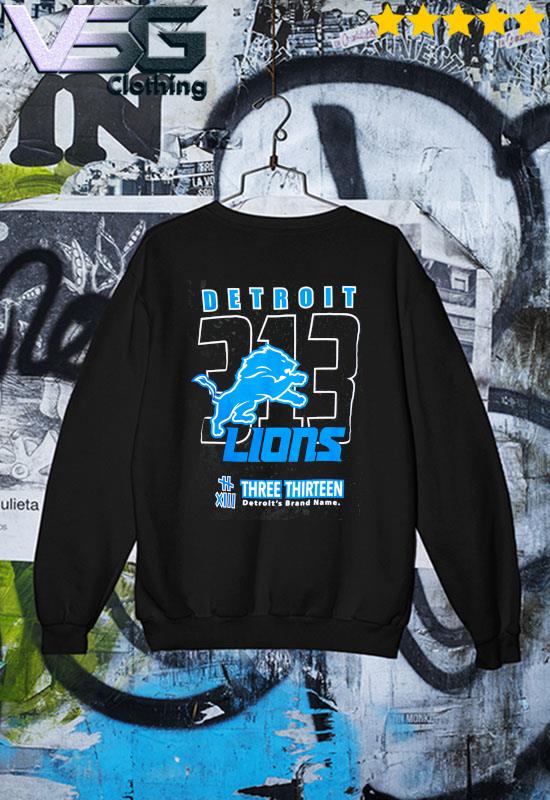 2023 Detroit Lions Three Thirteen Area Code T Shirt