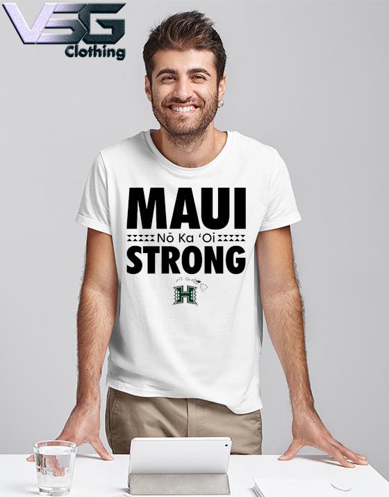 Men's Blue 84 White Hawaii Rainbow Warriors Maui Strong T-Shirt