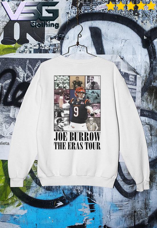 Joe Burrow 9 the Eras tour football poster shirt, hoodie, sweater, long  sleeve and tank top