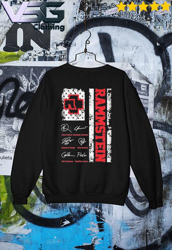 Rammstein band signatures American flag shirt, hoodie, sweater