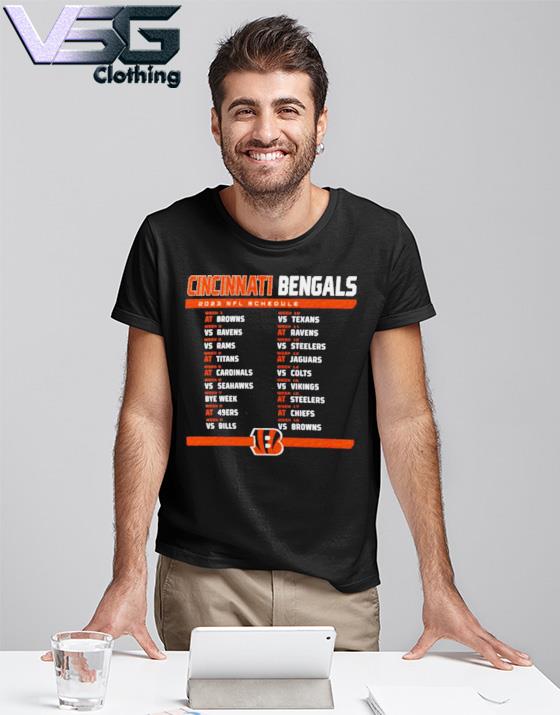 Cincinnati Bengals 2023 Nfl Schedule T Shirt