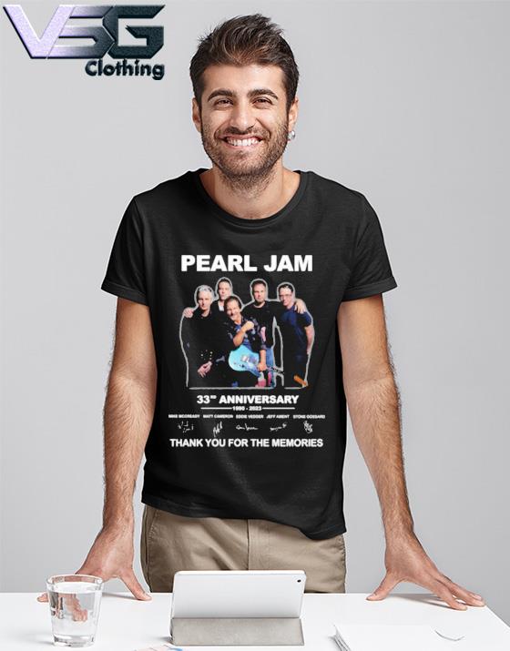 Pearl Jam 33th Anniversary 1990 – 2023 Thank You For The Memories Shirt,  hoodie, sweater, long sleeve and tank top