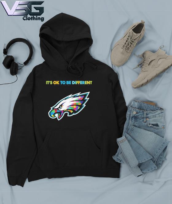 It's ok to be different autism awareness Philadelphia Eagles shirt, hoodie,  sweater, long sleeve and tank top