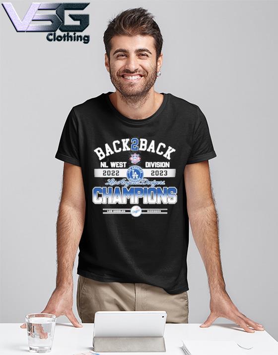 Official Back 2 back los angeles Dodgers nl west Division champions 2022  2023 T-shirt, hoodie, tank top, sweater and long sleeve t-shirt