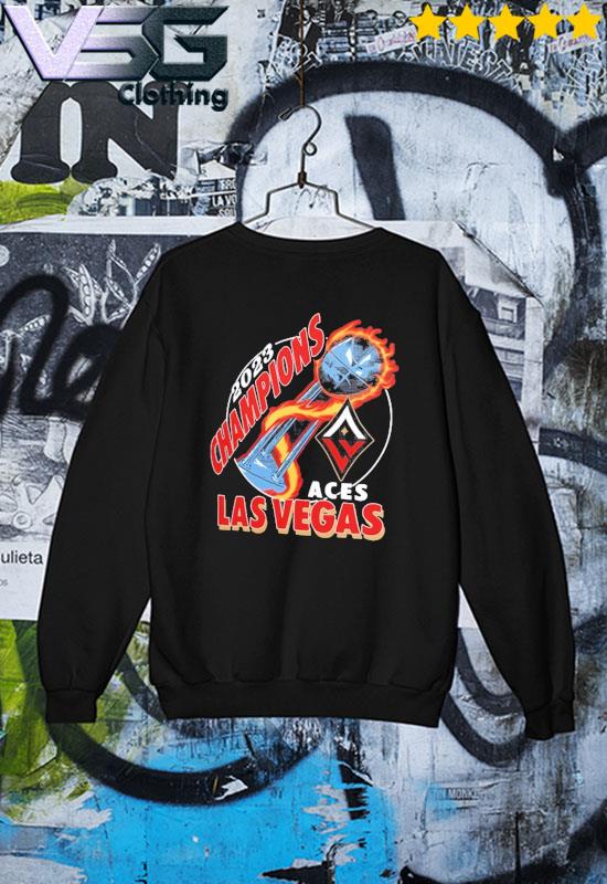 2023 WNBA Champs Las Vegas Aces T-Shirt from Homage. | Charcoal | Vintage Apparel from Homage.