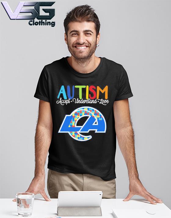 Los Angeles Rams Nfl Autism Awareness Accept Understand Love Shirt