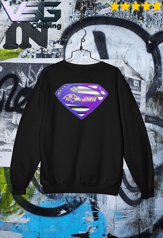 Baltimore Ravens JMU Superman Shirt hoodie sweater long sleeve