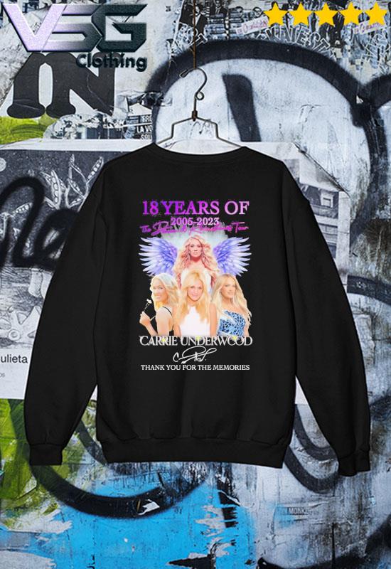 Official 18 Years Of 2005 – 2023 Denim & Rhinestones Tour Carrie Underwood  Thank You For The Memories T-Shirt, hoodie, sweater, long sleeve and tank  top