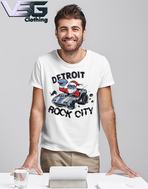 Official Detroit Lions Santa Christmas Rock City Shirt