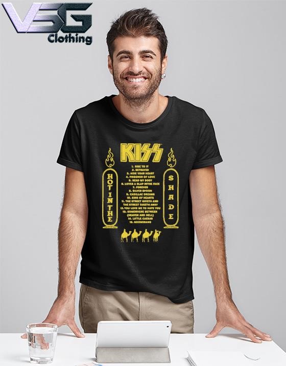 Official Kiss Hot in The Shade Tracklist 2024 T-Shirt