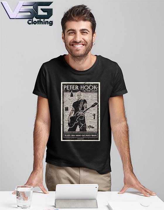 Official Peter Hook And The Light In Brazil August 27, 2024 Audio, Sao Paulo Poster shirt