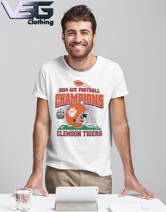 Clemson Tigers 2024 ACC Football Conference Champions Helmet T-Shirt