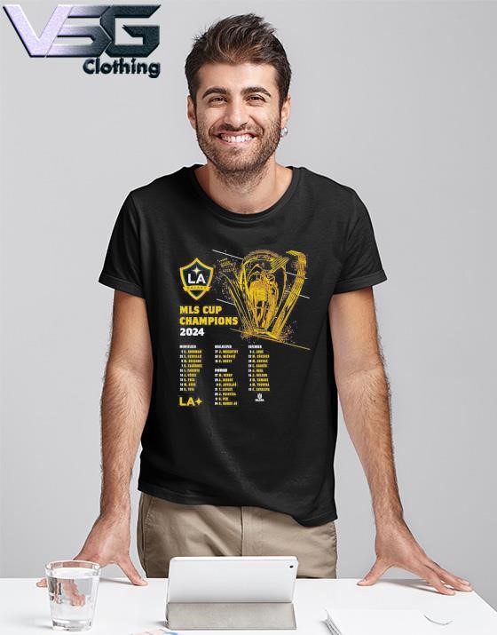 LA Galaxy 500 Level 2024 MLS Cup Champions Roster T-Shirt