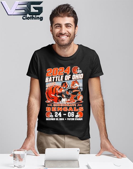 Official 2024 Battle Of Ohio Cincinnati Bengals Victory Chicago Bears 24-06 Score Shirt