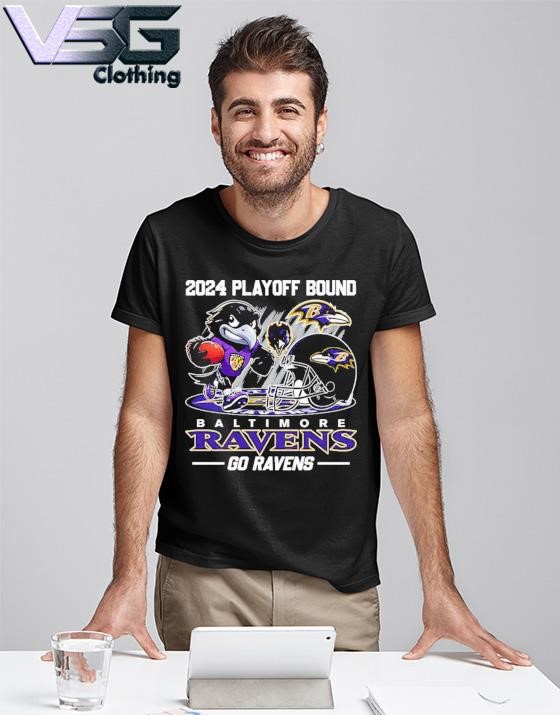 Official Baltimore Ravens Mascot 2024 NFL Playoff Bound Go Ravens Shirt