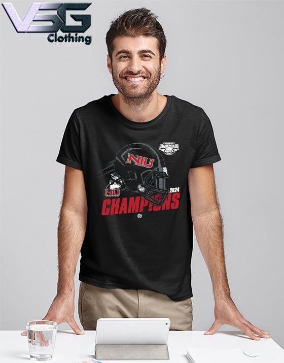 Official Northern Illinois Huskies football 2024 Famous Potato Bowl Champions Helmet Shirt