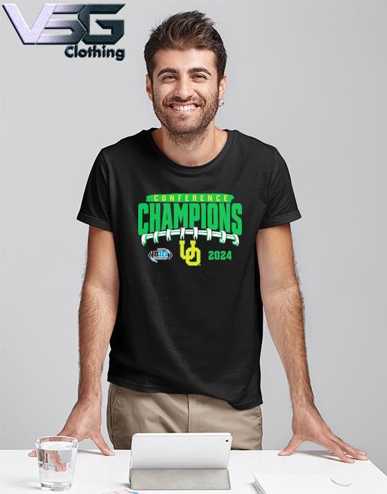 Oregon Ducks 2024 Big Ten Football Conference Champions Endzone Rush T-Shirt