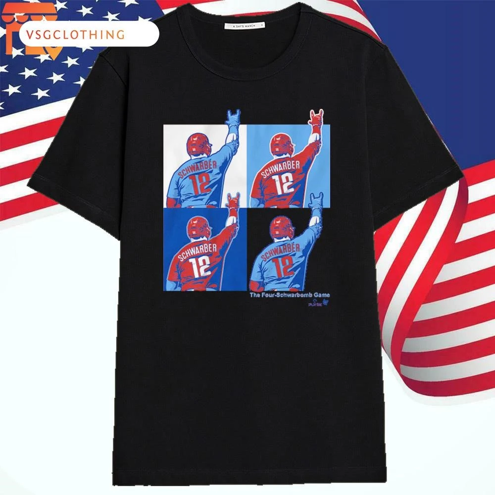 Official Kyle Schwarber Philadelphia Phillies The 4-Schwarbomb Game Shirt