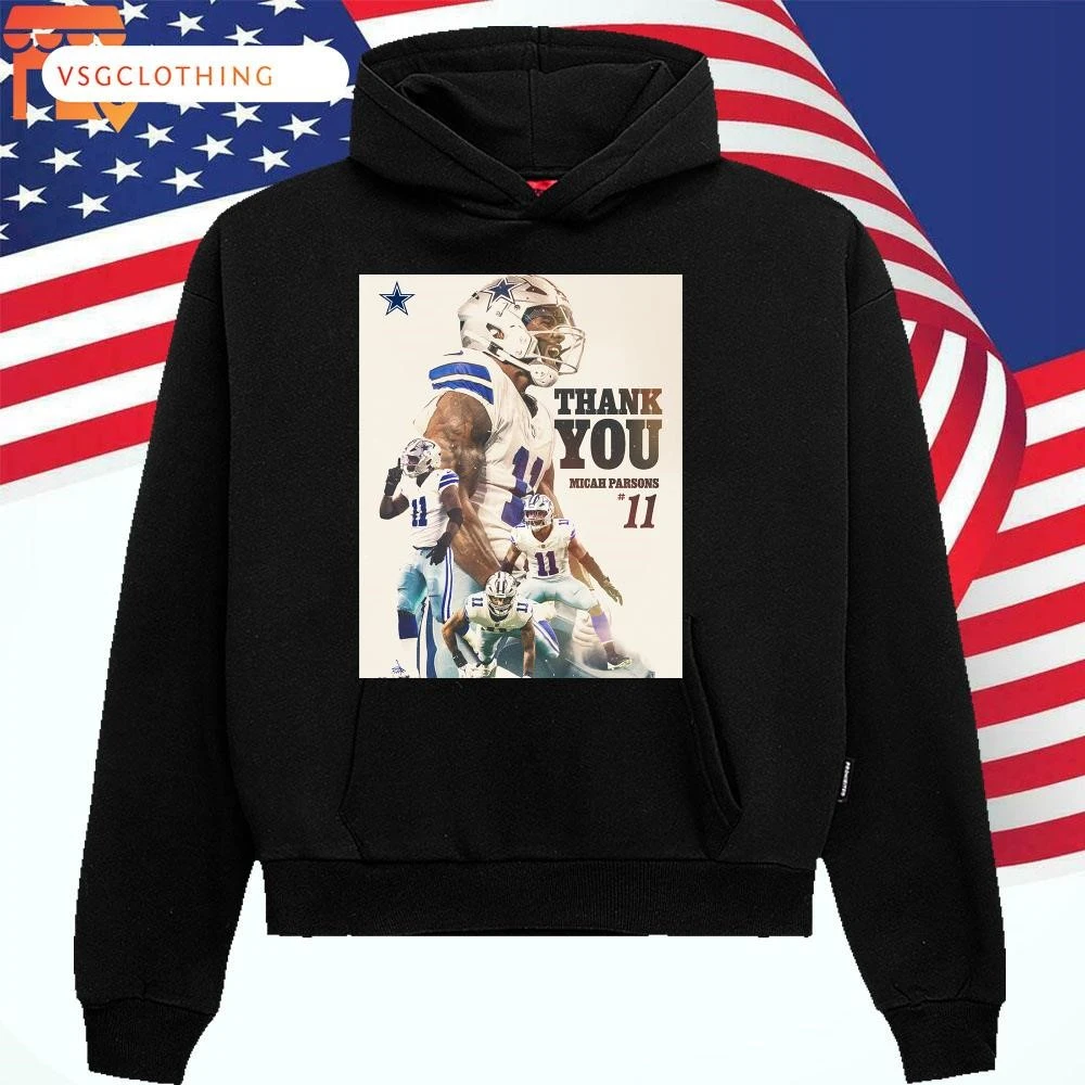 Official Micah Parsons #11 Dallas Cowboys Thank You Hoodie