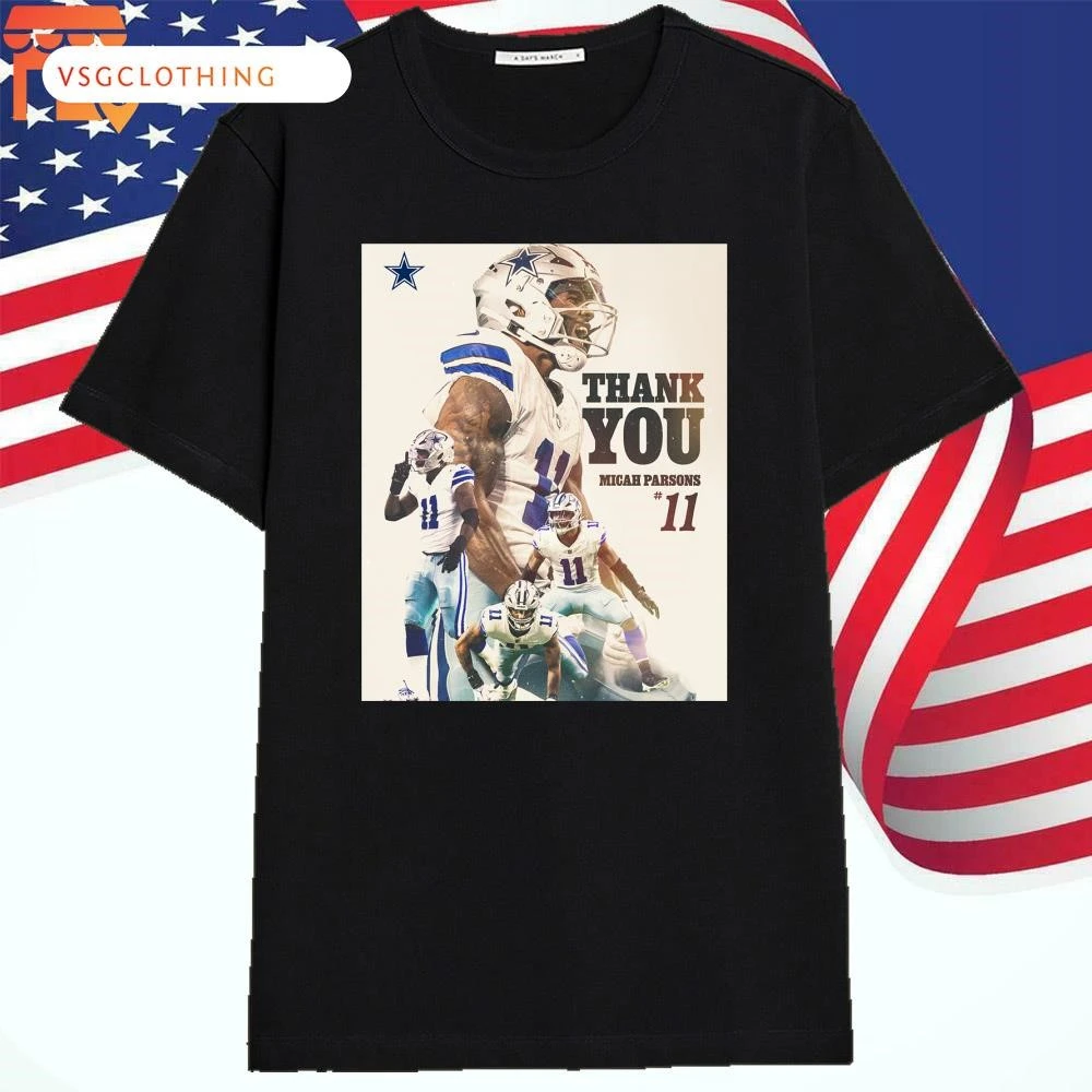 Official Micah Parsons #11 Dallas Cowboys Thank You Shirt